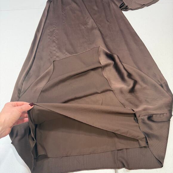 Sachin & Babi  Keely Gown brown one shoulder midi dress Size 0 - Picture 8 of 10